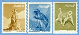SYDVÄSTAFRIKA 1980 M493-5** surikat – apor 3 kpl