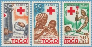 TOGO 1959 M268-70** röda korset 3 kpl