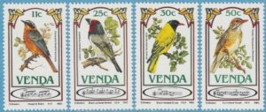 VENDA 1985 M103-6** fåglar 4 kpl