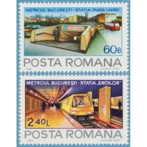 RUMÄNIEN 1982 M3848-9** Bukarest tunnelbana 2 kpl