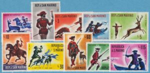 SAN MARINO 1961 M686-95** jakt 10 kpl