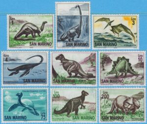 SAN MARINO 1965 M833-41** dinosaurier 9 kpl