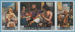 SAN MARINO 1967 M887-9** konst av Guercino 3 kpl