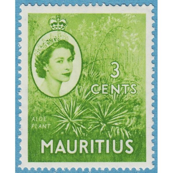 MAURITIUS 1954 M244** aloe - enda i serien
