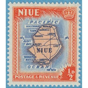 NIUE 1950 M75** karta – enda i serien