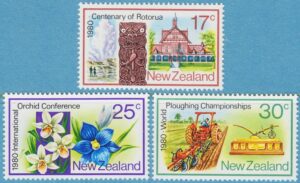 NYA ZEELAND 1980 M793-5** Rotorua – orkidé – plöjning 3 kpl