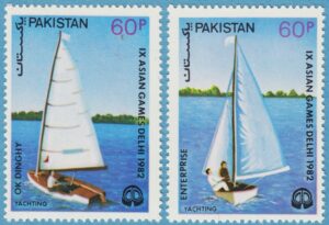 PAKISTAN 1983 M607-8** segelsport 2 kpl