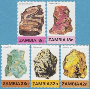 ZAMBIA 1982 M268-72** mineral 5 kpl