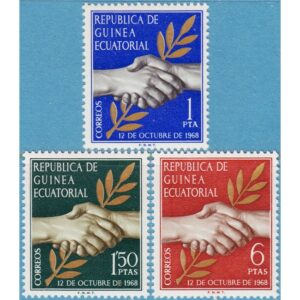 EKVATORIALGUINEA 1968 M1-3** handslag 3 kpl