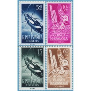 SPANSKA GUINEA 1953 M295-8** insekter 4 kpl