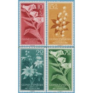 SPANSKA GUINEA 1959 M356-9** blommor 4 kpl