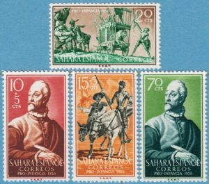 SPANSKA SAHARA 1958 M180-3** Cervantes 4 kpl