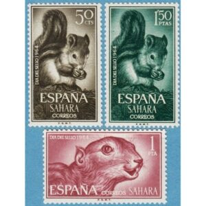 SPANSKA SAHARA 1964 M 267-9** ekorrar 3 kpl