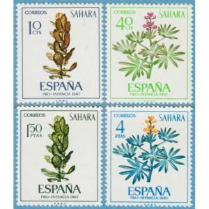 SPANSKA SAHARA 1967 M287-90** växter 4 kpl