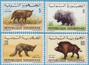 TUNISIEN 1968 M707-10** däggdjur 4 kpl