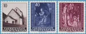 LIECHTENSTEIN 1964 M445-7** Masesha kapell 3 kpl