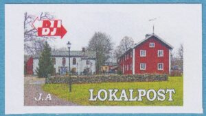 Lokalpost LJUNGBY Nr 37b Nytryck 2024-01-29 mörkare mur och kontur på ”LOKALPOST”