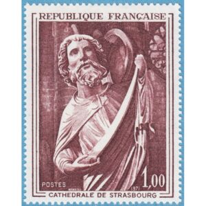 FRANKRIKE 1971 M1737** Evangelisten Matteus i katedralen i Strasbourg 1 kpl