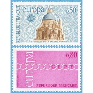 FRANKRIKE 1971 M1748-9** Europa Cept – basilika 2 kpl