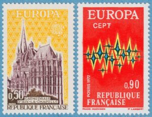 FRANKRIKE 1972 M1788-9** Aachen katedral – Europa Cept 2 kpl