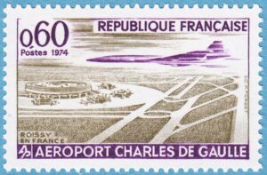 FRANKRIKE 1974 M1866** flygplatsen Charles de Gaulle 1 kpl