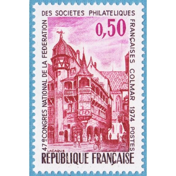 FRANKRIKE 1974 M1876** filatelistkongress 1 kpl