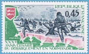 FRANKRIKE 1974 M1877** landstigningen i Normandie 1 kpl