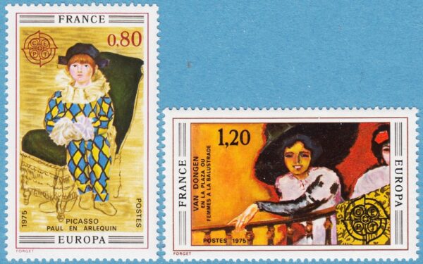 FRANKRIKE 1975 M1915-6** Europa Cept konst: Picasso - Van Dongen 2 kpl