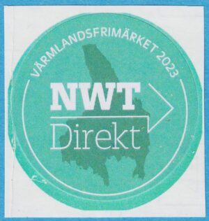 Lokalpost KARLSTAD NWT Nr 8  2023-04-xx Postiljohan såldes till NWT 2019-02-01 och med detta frimärke kan man sända brev till hela Värmland med tidningsbuden.
