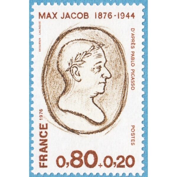 FRANKRIKE 1976 M1981** Max Jacob - målning av Picasso 1 kpl