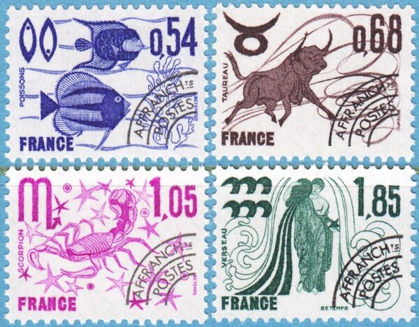 FRANKRIKE 1977 M2018-21** stjärntecken 4 kpl