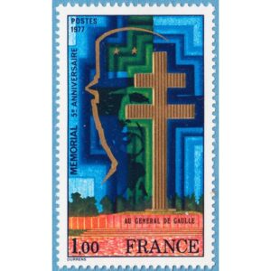 FRANKRIKE 1977 M2036** De Gaulle 1 kpl