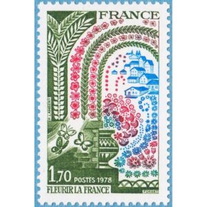 FRANKRIKE 1978 M2095** blommande Frankrike 1 kpl