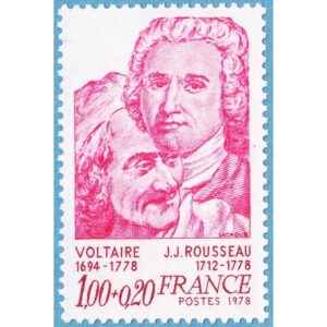 FRANKRIKE 1978 M2111** Voltaire – Rousseau 1 kpl