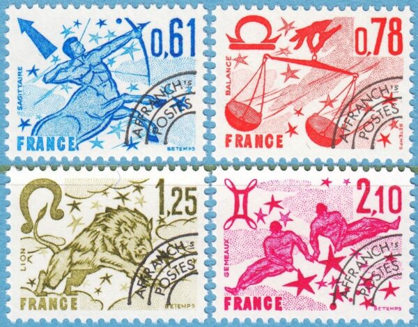 FRANKRIKE 1978 M2112-5** stjärntecken 4 kpl