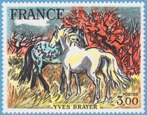 FRANKRIKE 1978 M2131** hästar av Yves Brayer 1 kpl