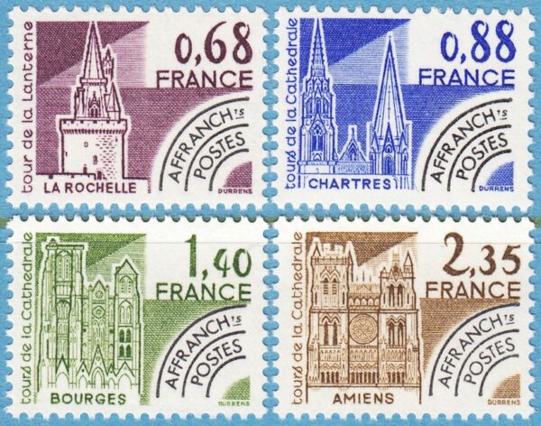 FRANKRIKE 1979 M2163-6** fyr - katedraler 4 kpl
