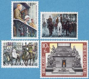BELGIEN 1968 M1531-4** vapenstilleståndet 1918 4 kpl