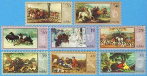 POLEN 1968 M1890-7** jakt i konsten 8 kpl