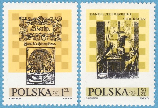 POLEN 1974 M2322-3** schack 2kpl