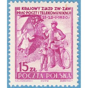 POLEN 1950 M544** lantbrevbärare 1 kpl