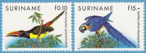 SURINAME 1991 M1356-7** fåglar 2 kpl