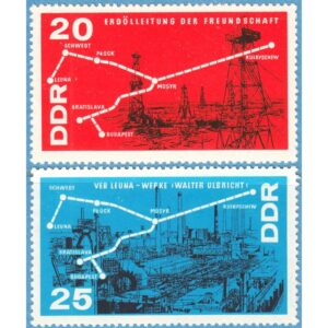 DDR 1966 M1227-8** oljeledning 2 kpl