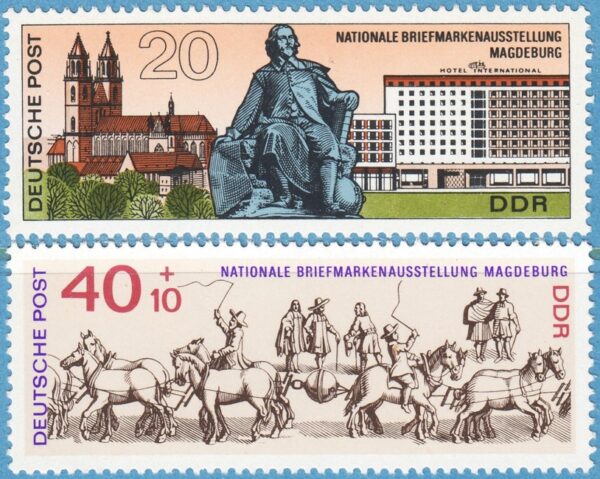 DDR 1969 M1513-4** frimärksutställning - Magdeburgskloten 2 kpl