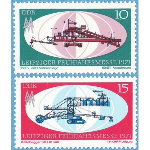 DDR 1971 M1653-4** Leipzig vårmässa 2 kpl