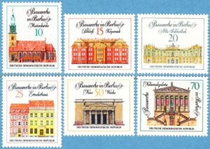 DDR 1971 M1661-6** byggnader i Berlin (IV) 6 kpl