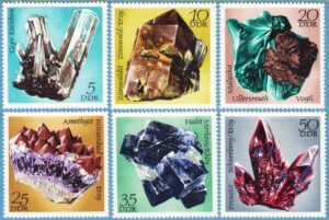 DDR 1972 M1737-42** mineral 6 kpl