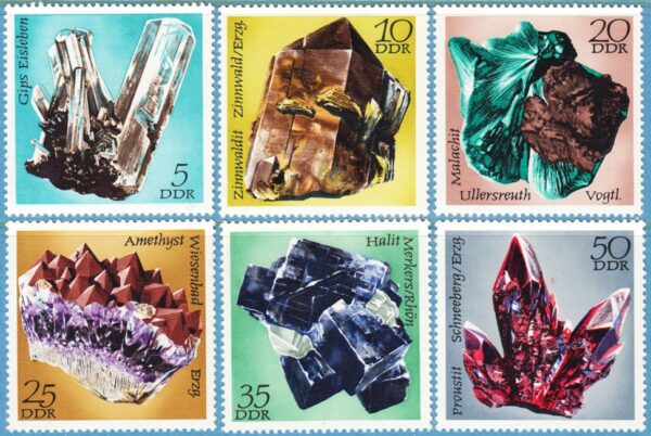 DDR 1972 M1737-42** mineral 6 kpl