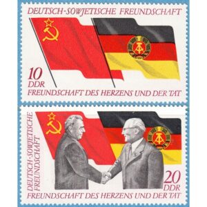 DDR 1972 M1759-60** tysk-sovjetisk vänskap 2 kpl