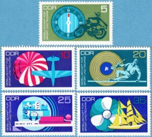 DDR 1972 M1773-7** sport och teknik 5 kpl